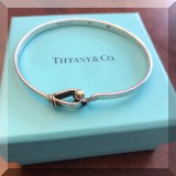 J12. Tiffany & Co 18k gold and sterling bracelet. 